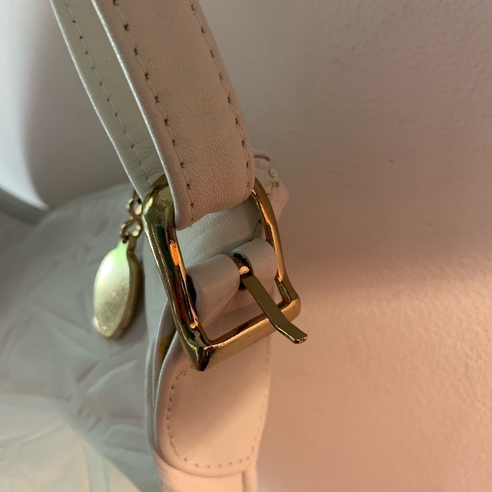 Etra leather embossed white shoulder handbag - Picture 3 of 5